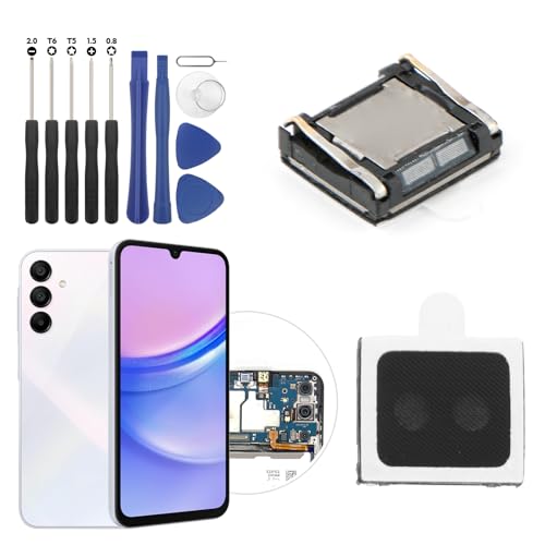 2PCS Earpiece Speaker for Samsung Galaxy A15 Replacement for Samsung Galaxy A15 4G SM-A155/A15 5G SM-A156 Speaker Flex Cable Replacement Earphone Sound Receiver Assembly Parts with Tools