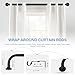 TANGWIN Black Wrap Around Curtain Rods 48 to 90 Inch:Blackout Heavy duty Adjustable Window Curtain Rod for Bedroom,Industrial Darkening Curved French Metal Single Drapery Rods Easy Install,Matte Black