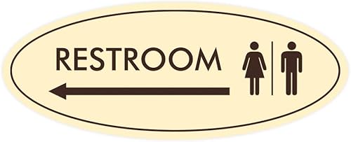 Miniatura 7 de Signs ByLITA Letrero ovalado de flecha izquierda (plata cepillada) - Mediano