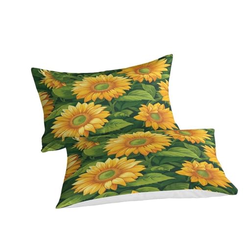 Ensemble de literie microfibre hypoallergénique SunFleur housse de couette 260x220cm infroissable - 4