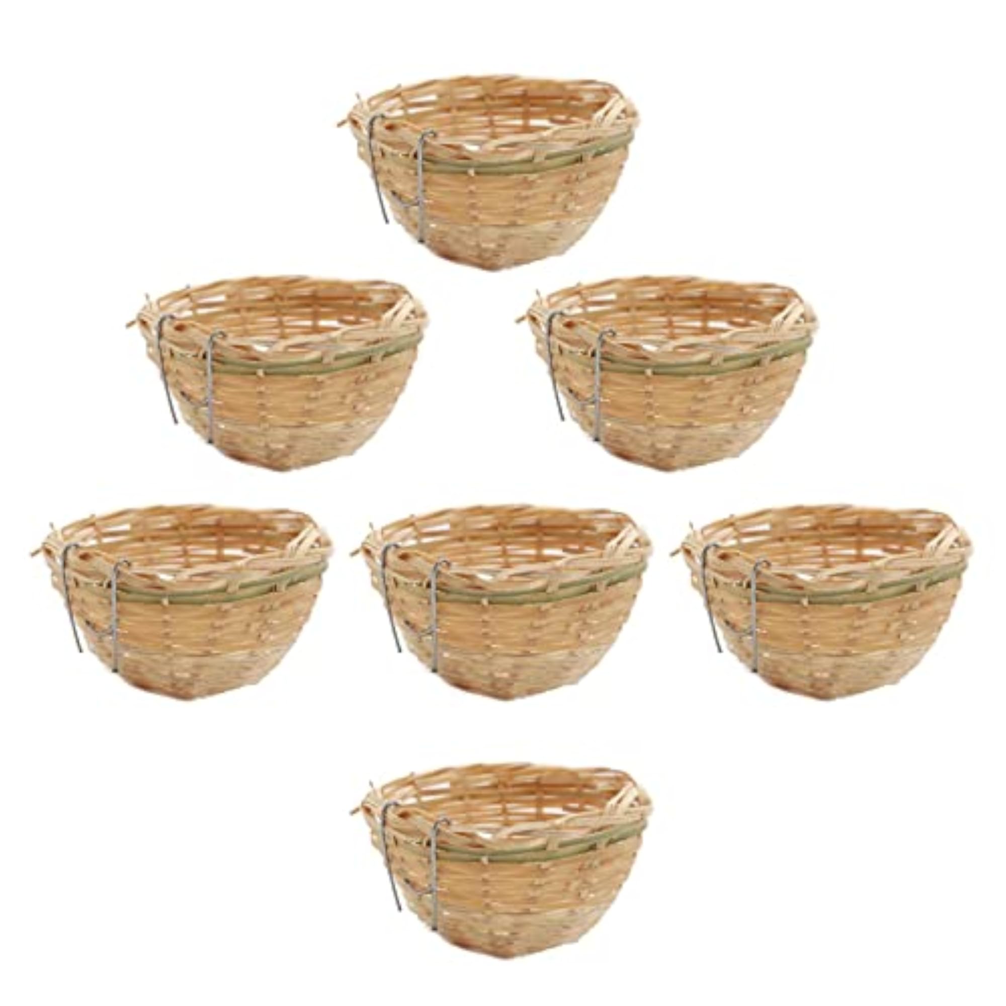 7pcs Bamboo Canary Nest Pan for Bird Breeding