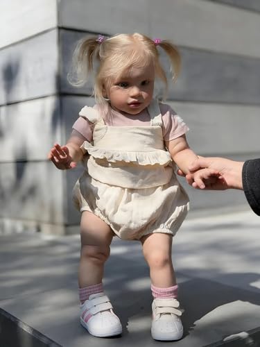 Anano Realistic Reborn Toddler Doll 70CM Pippa Reborn Dolls Realistic Vinyl Babies that Look Real Looking Toddler Girls Set for Kids Age 3 Role Playing