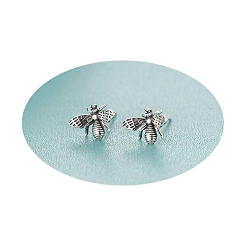 Bee Earrings Sterling Silver Bumble Bee Stud Earrings Vintage Queen Bee Earring for Women Girls