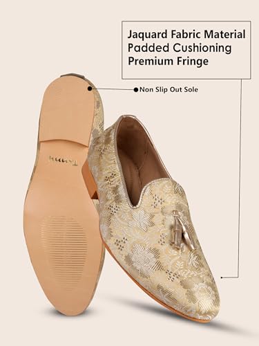 Image of Tanny Shoes Men's Beige Color Ethnic Shoe for for Wedding|Party|Occasions|Fashion|Outdoor|Indoor|Lightweight|Shoes with TPR Sole