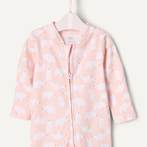 Image of Amazon Essentials x Sofia Grainge Unisex Babies' Cotton Footed Sleep and Play One-piece Bodysuit, Pack of 2