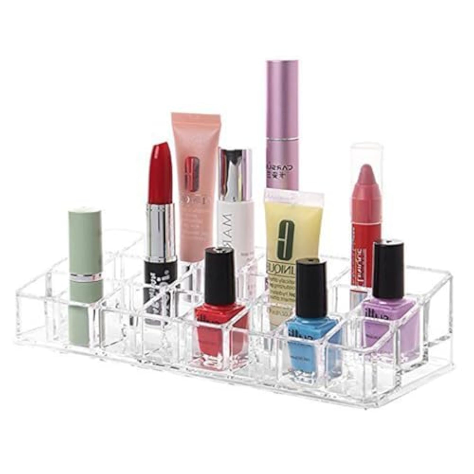 24 Compartment Acrylic Lipstick Organizer for Women