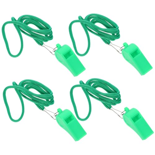 Hemoton Emergency Safety Whistle for Soccer Basketball Hiking and Training Set of 4 Plastic Whistles