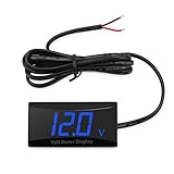 ⚡Questo è un bellissimo piccolo voltmetro progettato per auto o moto a 12V. Ampio display a LED è chiaro da leggere e resistente all'acqua