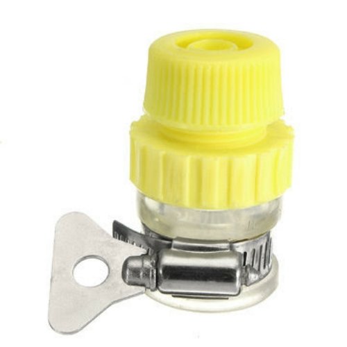 Eco Hometown Rubber Adjustable Water Tap Hose Pipe Connector (Yellow, 2-Piece, 1/2-inches and 3/4-inches)