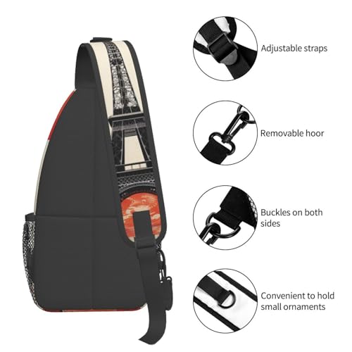 Morrales Tipo Sling Bag Unisex Negro miniatura 4