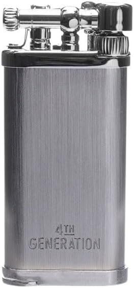 4th Generation IM Corona Old Boy Silver Platinum Soft Flame Pipe Lighter - 7964