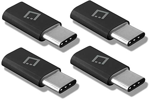 MicroUSB to USB Type-C Adapter Black Pack of 2 Compatible with Samsung Galaxy A10e
