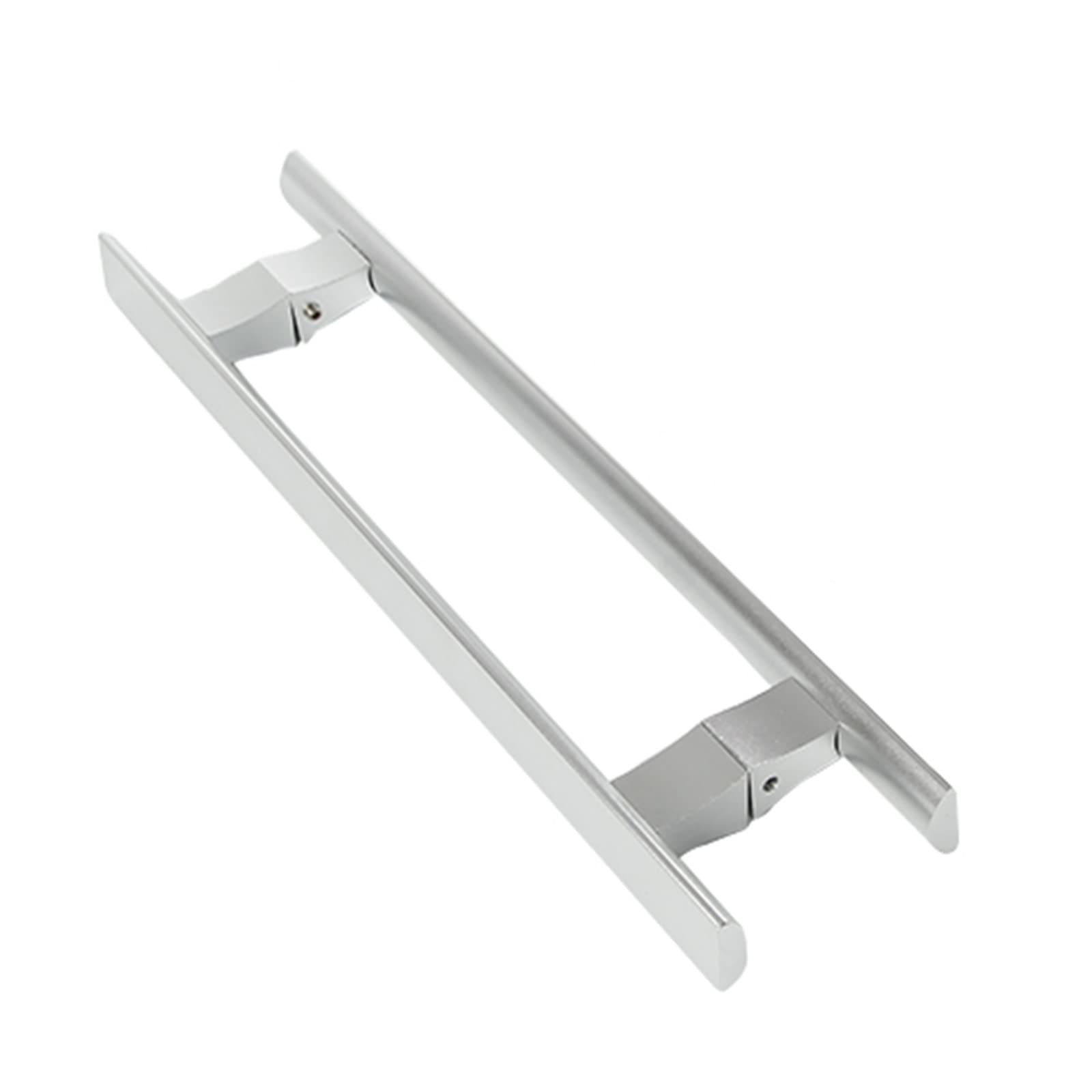 ADGCFKOP Shower Door Handle, Solid Aluminum Alloy Door Handle,Store Home Office Glass Door Wooden Door Pull Handles Modern Minimalist(Silver,Length: 40cm(15.7inch))