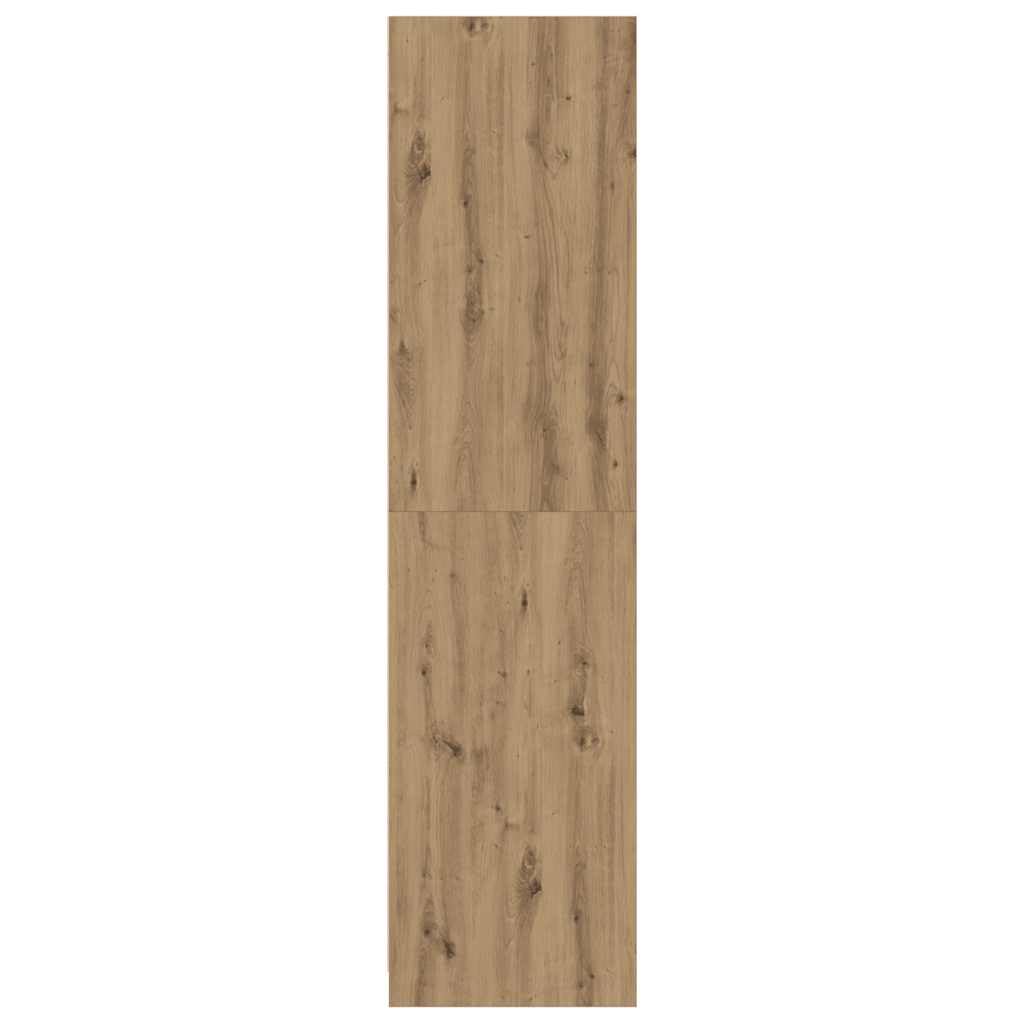 Kleiderschrank Artisan-Eiche 50x50x200 cm Holzwerkstoff mit Schiebetüren und Einlegeböden für Schlafzimmer Flur Kinderzimmer, platzsparendes Ordnungssystem
