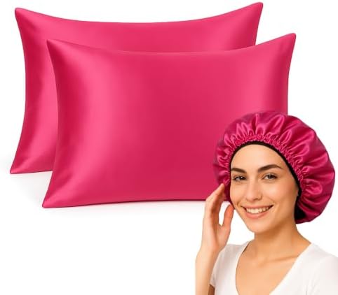 10 Ideias de Presente de Amigo Oculto para Mulheres (R$50 - R$150) 11 Kit Fronha de Cetim e Touca Antifrizz, Rosa, 2 Peças, 50 x 70 cm ...