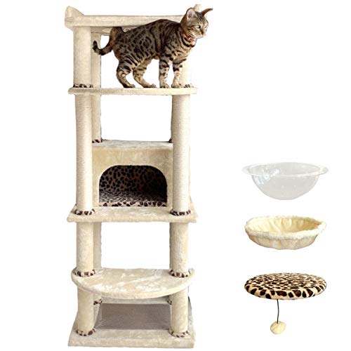 キャットタワー 据え置き スリム 爪とぎ オシャレ 多頭飼い人気 CTJ-1 161cm 掲載商品