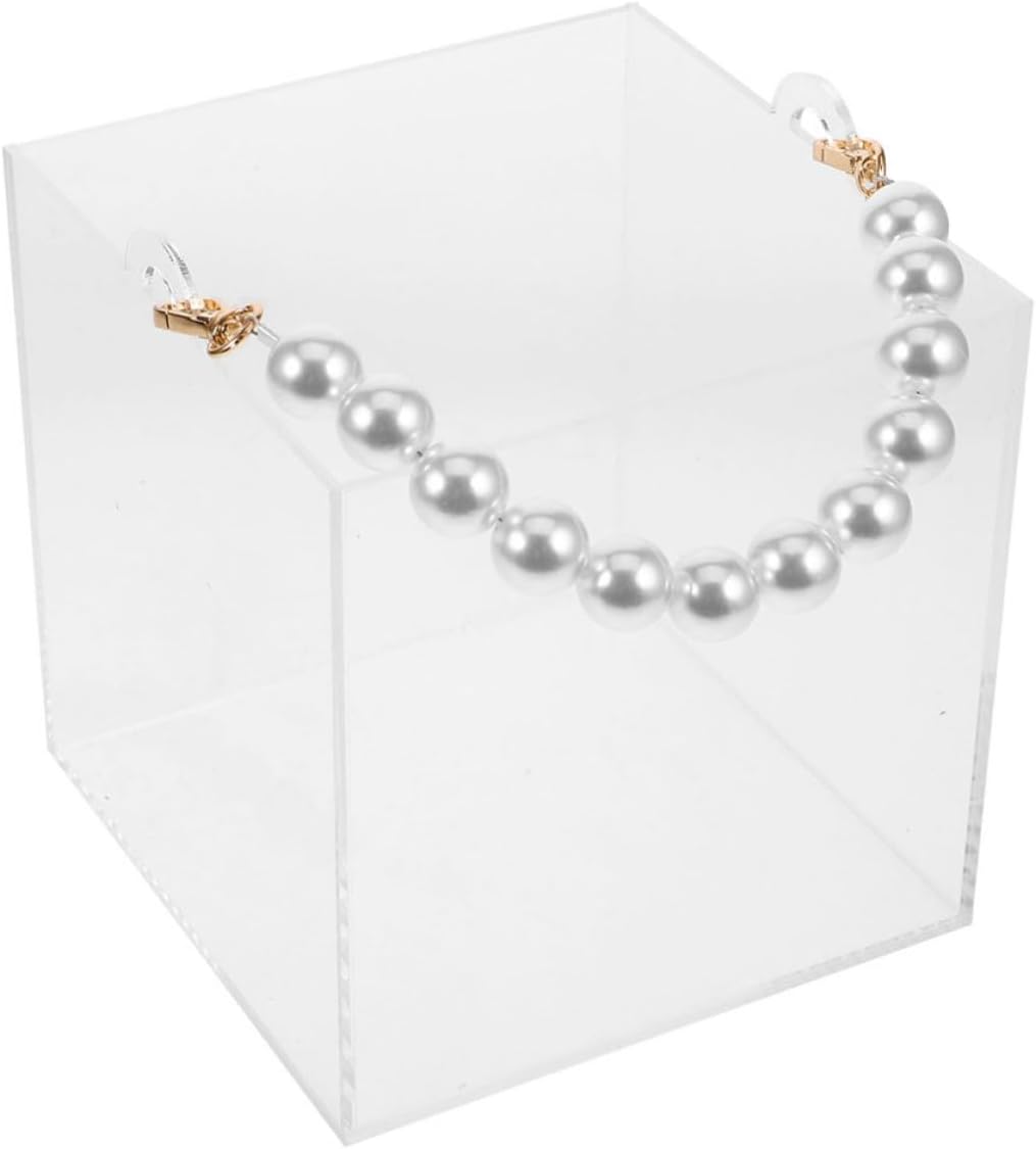 Toddmomy Pearl Favor Packaging Acrylic Handle Box with Wedding Candy
