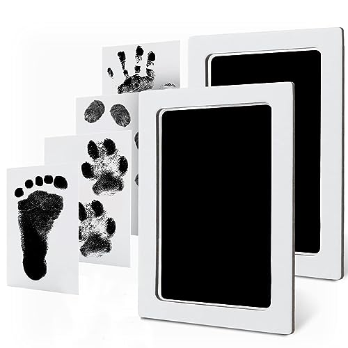 Listado de Almohadillas de tinta que puedes comprar esta semana. 47 KIWOP 2 piezas Kit de Huellas de Manos y Huellas sin Tinta, Hojas Almohadilla de Tinta para Manos y Huellas de Bebé, Recuerdo del Recién Nacido, Graba con Cuidado Cada Momento de...