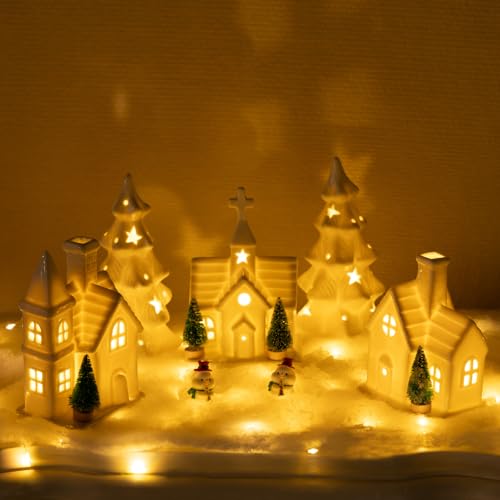 Amazon – Christmas Decorations Indoor - 11 Pcs Ceramic Christmas Village Set - image 1