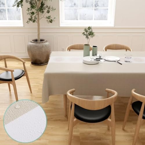 Tischdecke Wachstuchtischdecke Wachstuch Abwaschbar Tischdecken wachstischdecke für Party,Tischtuch Outdoor,Esstisch, Abendessen,Couchtisch,Küche(Bohemian + Helles Apricot, 100 x 140 cm)