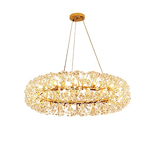 Lustre en cristal de luxe pour salon manquant de luminosité
