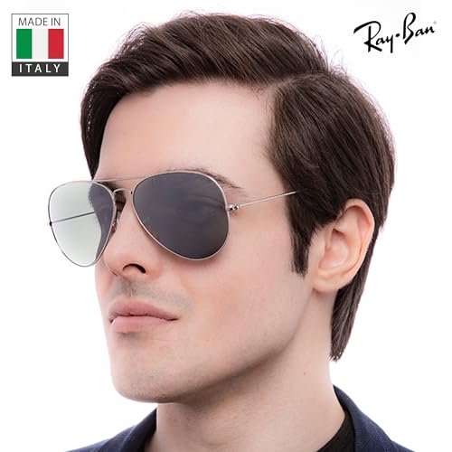 Image of Ray-Ban RB3025 AVIATOR LARGE METAL Pilot Shape Sunglasses for Men & Women with Official Eyewear Kit