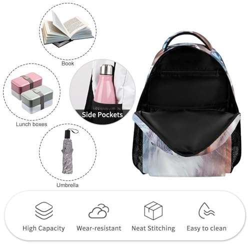 Grey And Yellow Cats Travel Backpack Casual Daypack Shoulder Bag with Adjustable Shoulder Straps3