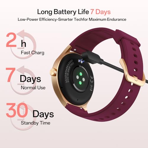 Image of Woneligo Smart Watch,1.57inch AMOLED Touchscreen Fitness Watch for iPhone & Android,Heart Rate /Sp02 /Sleep Monitor,110+ Sport Modes IP68 Waterproof Bluetooth Calls,2 Bands (Purple, 1.27)