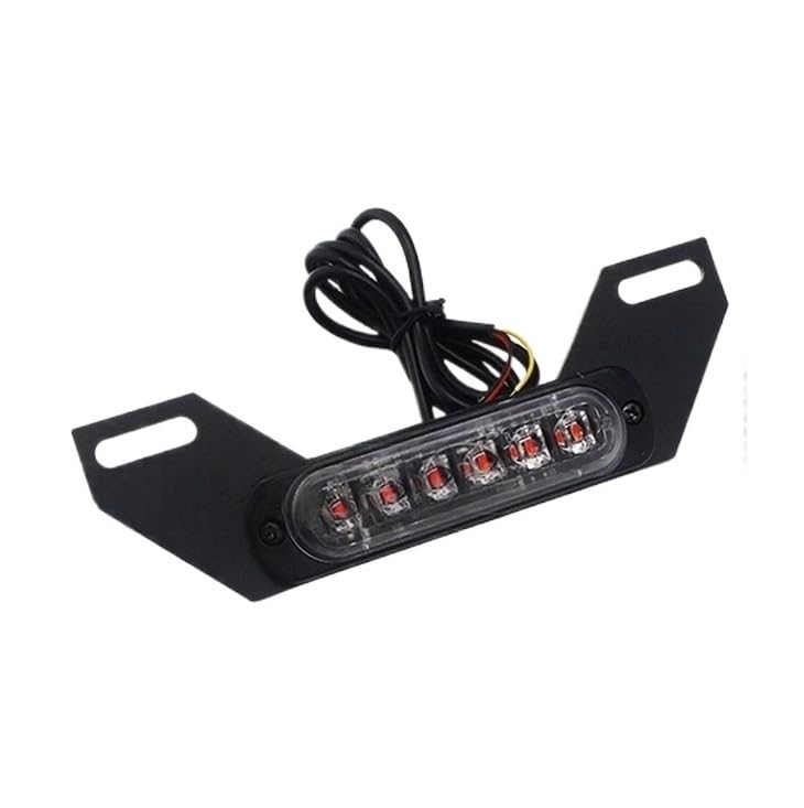Feu de freinage LED universel rouge B6 double plaque pour sécuriser vos trajets en moto