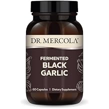 Dr. Mercola Fermented Black Garlic - Antioxidant Supplement - for Immune, Cellular & Heart Health Support - Includes S-Allyl-Cysteine - Non-GMO, Gluten-Free & Soy-Free - 60 Capsules 30 Servings