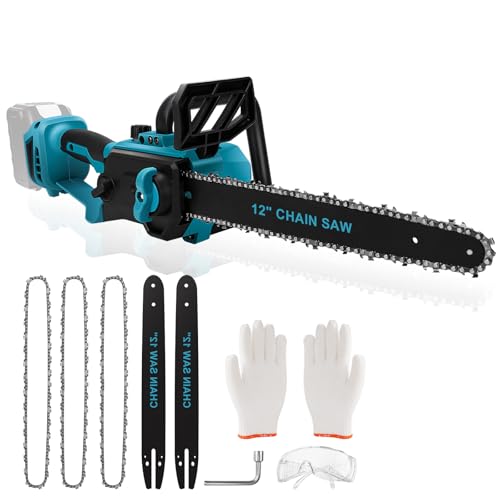 Motosierra sin escobillas compatible con batería Makita de 18 V, ...