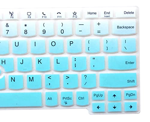 Yuomik Keyboard Skin Compatible for Lenovo ThinkPad X260 X270 X380 X390 X395, X390/X380 Yoga, ThinkPad X13 L13 & L13 Gen 2, X13/L13 Yoga, ThinkPad S2 5th Gen, S2 Yoga 2020 13.3" (Ombre Mint
