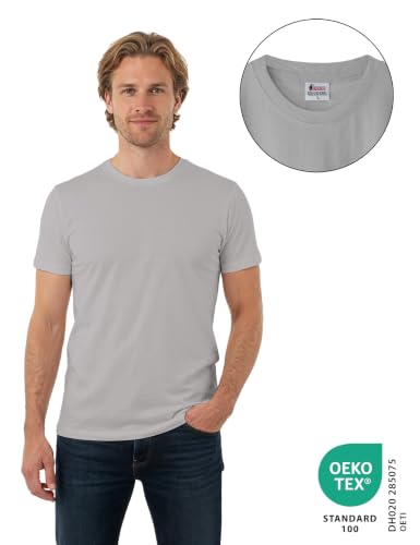 ALPIDEX Tee Shirt Homme Lot de 5 Basique Col Rond 100% Coton Storm XL – vue 4