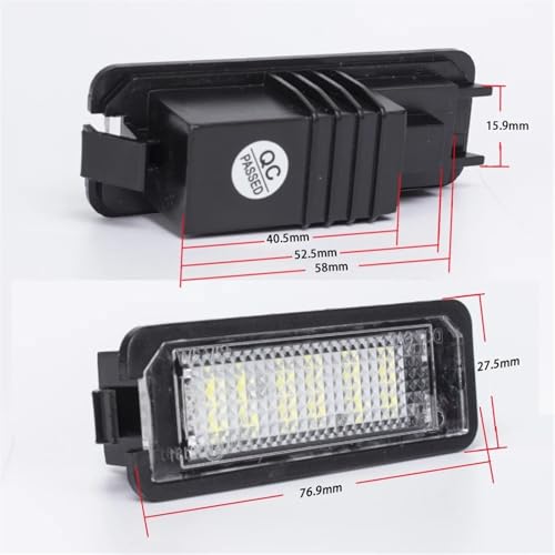Luces de matrícula LED para Golf 4 5 6 7 Passat B6 CC Polo Seat Leon Altea 4