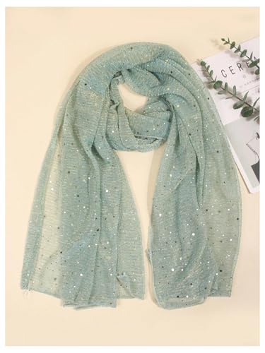 Image of Floerns Women's Sequin Bandana Square Scarf Silk Scarves Mesh Shawl and Wrap for Evening Dresses