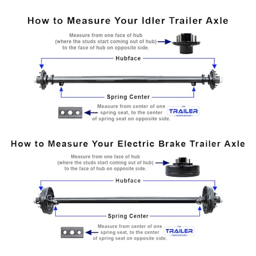 5200 lb TK Single Axle Light Duty Trailer Kit with Suspension (6 Lug, 73\" Hubface, 58\" Spring Center)