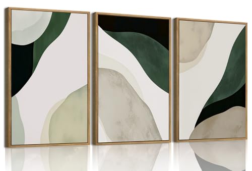 myusuar 3 Piece Large Modern Abstract Canvas Framed Wall Art For ...