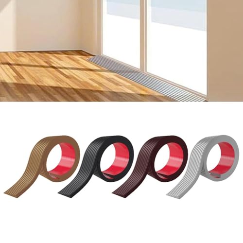 RichVibe Rampa de transición para umbral de puerta, 1.97 pulgadas de ancho x 0.3 pulgadas de alto x 3.3 pies de largo, rampa reductora de silla de ruedas para uso en interiores y exteriores, color