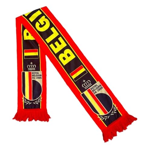 ISFIBA World Cup 2026 Soccer Scarf – 48 Teams All Teams Double-Sided Print Knit Fan Scarf Unisex (Belgium)