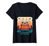 Damen Die besten Straßen sind auf keiner Karte Afrika Dual-Sport Bike Fun T-Shirt mit V-Ausschnitt