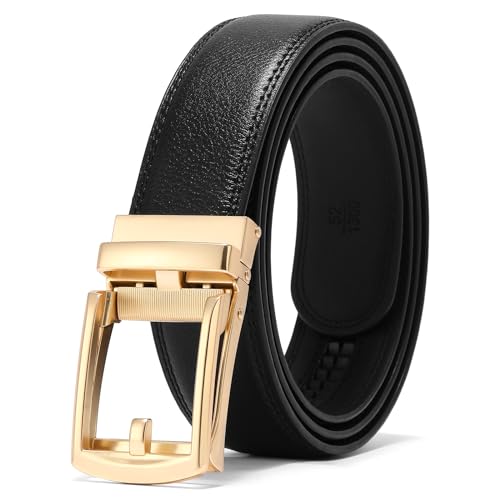 GAEKEAO Ratchet Belt for Men Genuine Leather 1 3/8