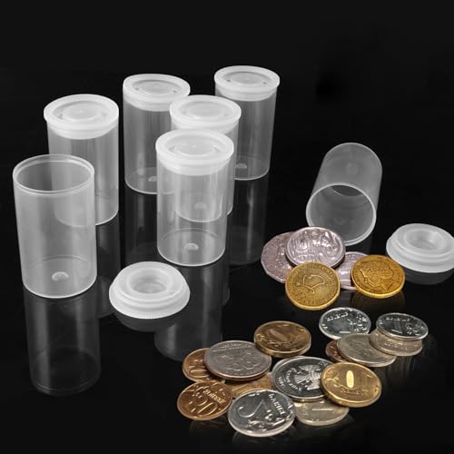 Image of 48 Packs Plastic Film Canister Holders with Storage Box 33mm Empty Camera Reel Storage Case with Lids StorageContainers for Small Accessories