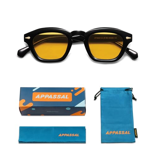 Image of Appassal Small Retro Square Sunglasses for Women Mens Rectangle Sunnies AP3680