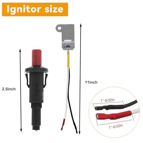 Image of 60092 Grill Push Button Igniter Kit for Weber Q300 /Q3000 Series Gas Grill | Complete piezo igniter replacement for Weber Q300 /Q3000 series. Fits Weber 424001 426001(2006) 586002 57060001 57067001