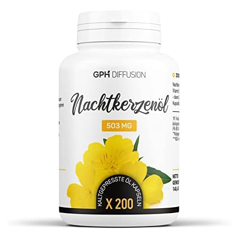 Bio Nachtkerzenöl- 500mg- 200 kaltgepresste Öl Kapseln Cover