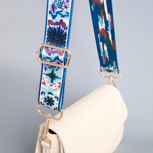 Image of chushui Colorful Pattern Purse Strap, Wide Crossbody Bag Strap Replacement | Change the look of your bag with a simple strap swap.