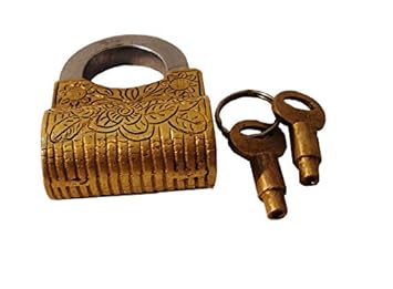 Brass Blessing Key Padlock With Keys (Brass Finish)