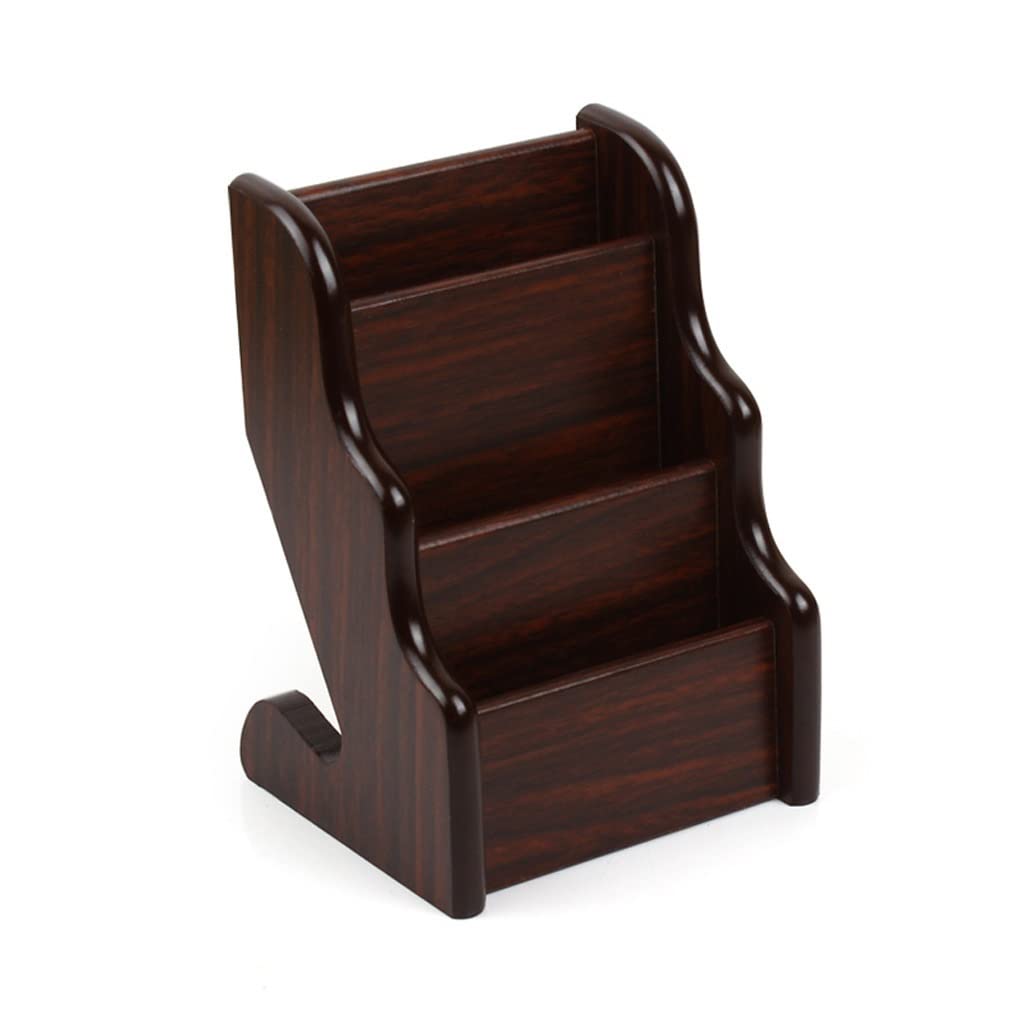 Visitenkartenhalter aus Holz, mehrschichtig, Visitenkartenbox zum Hinlegen von Visitenkarten, dreilagig, Visitenkartenhalter, Clip, Visitenkartenbuch, Visitenkartenbox (A)