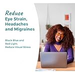 100% Blue Light Blocking Glasses - Women + Men - Better Sleep - Anti Eye Strain Protection - Computer Screens Gaming - Image 2