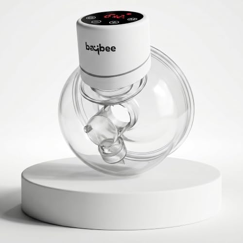 Image of Baybee Elora Wearable Electric Breast Pump for Mothers | Breast Pump Electrical Machine with 4 Modes (Massage, Expression, Lactation, Auto) & 12 Levels Suction | Quiet BPA-Free Breast Milk Pump with LED Display, USB-C Rechargeable & 180ml Capacity (White)